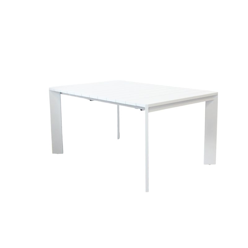 IMPACTO - tavolo allungabile con struttura in alluminio bianco o antracite