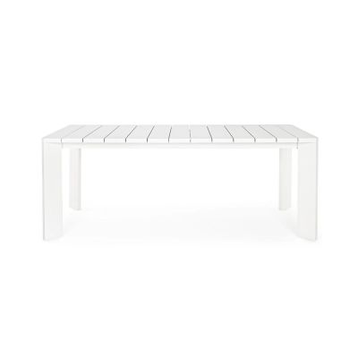 IMPACTO - tavolo allungabile con struttura in alluminio bianco o antracite