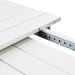 IMPACTO - tavolo allungabile con struttura in alluminio bianco o antracite