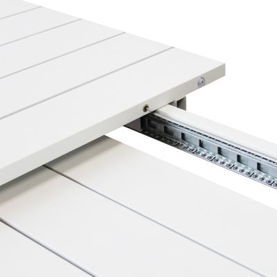 IMPACTO - tavolo allungabile con struttura in alluminio bianco o antracite