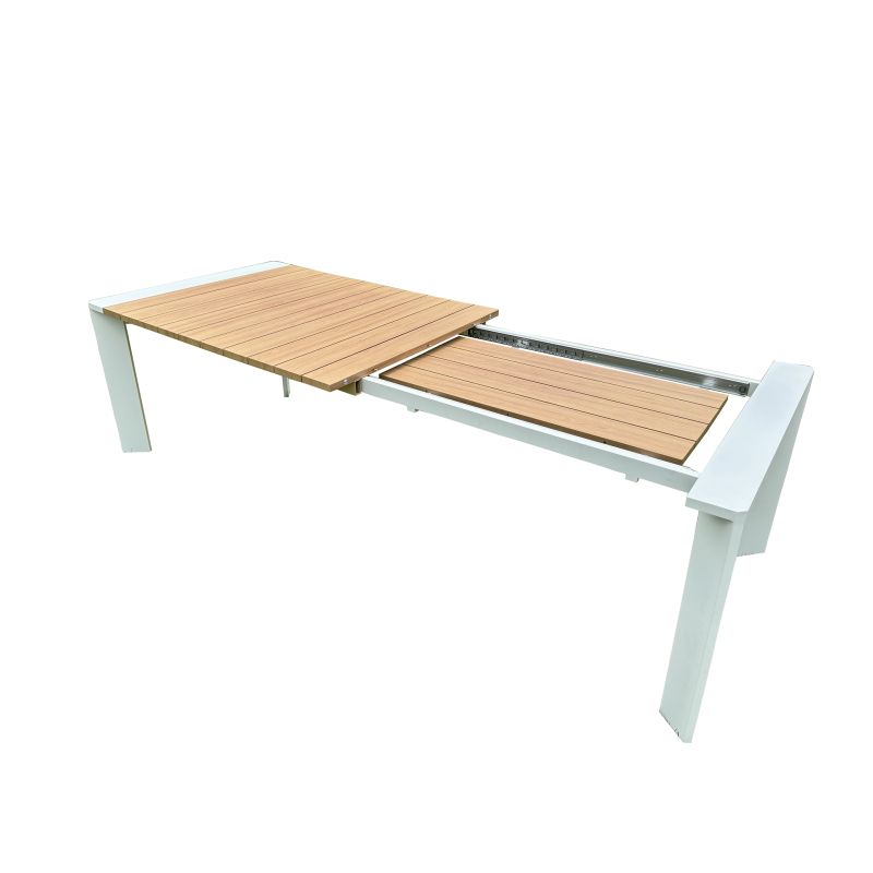 IMPACTO - tavolo con struttura in alluminio verniciato bianco o antracite