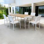 IMPACTO - tavolo con struttura in alluminio verniciato bianco o antracite