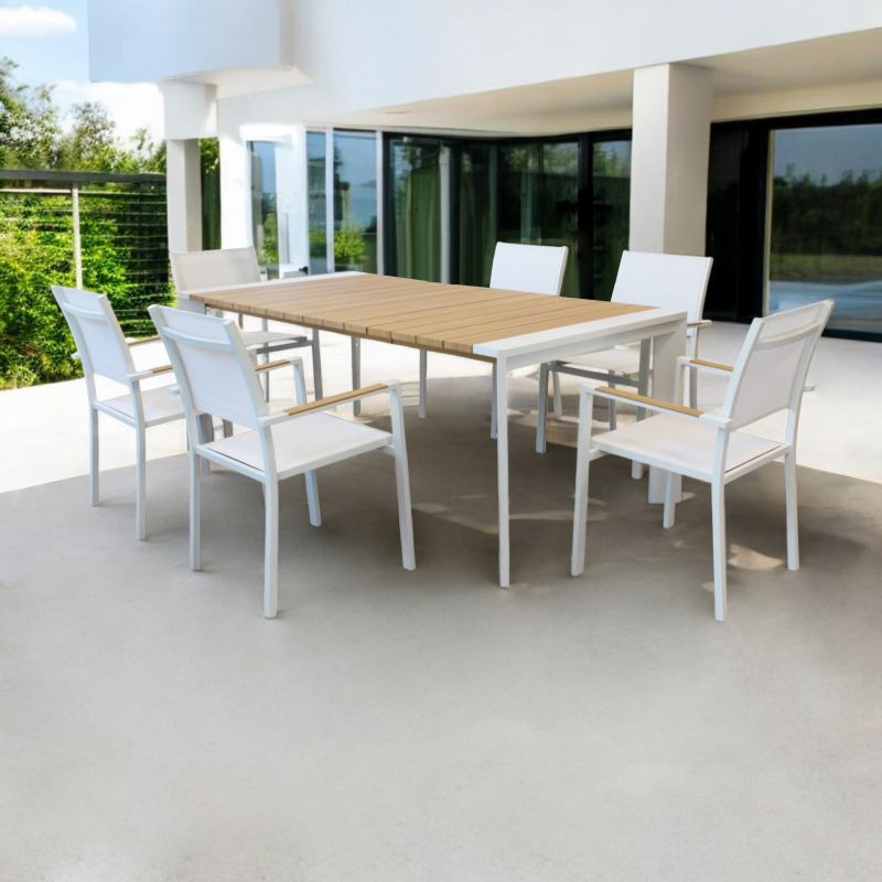 IMPACTO - tavolo con struttura in alluminio verniciato bianco o antracite