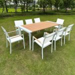 IMPACTO - tavolo con struttura in alluminio verniciato bianco o antracite