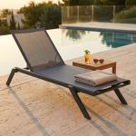 SIMIEN - lettino impilabile in alluminio e textilene