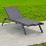 SIMIEN - lettino impilabile in alluminio e textilene