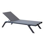 SIMIEN - lettino impilabile in alluminio e textilene