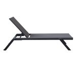 SIMIEN - lettino impilabile in alluminio e textilene