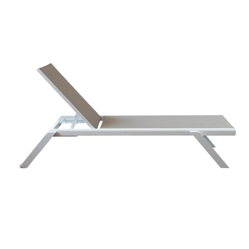 SIMIEN - lettino impilabile in alluminio e textilene