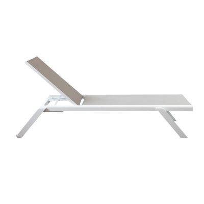 SIMIEN - lettino impilabile in alluminio e textilene