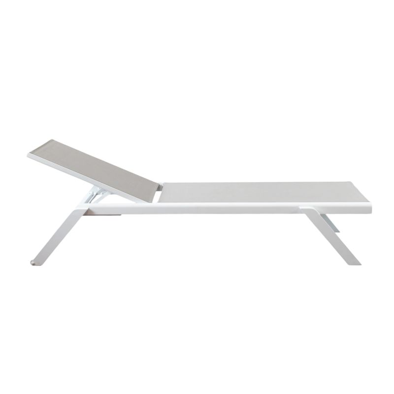 SIMIEN - lettino impilabile in alluminio e textilene