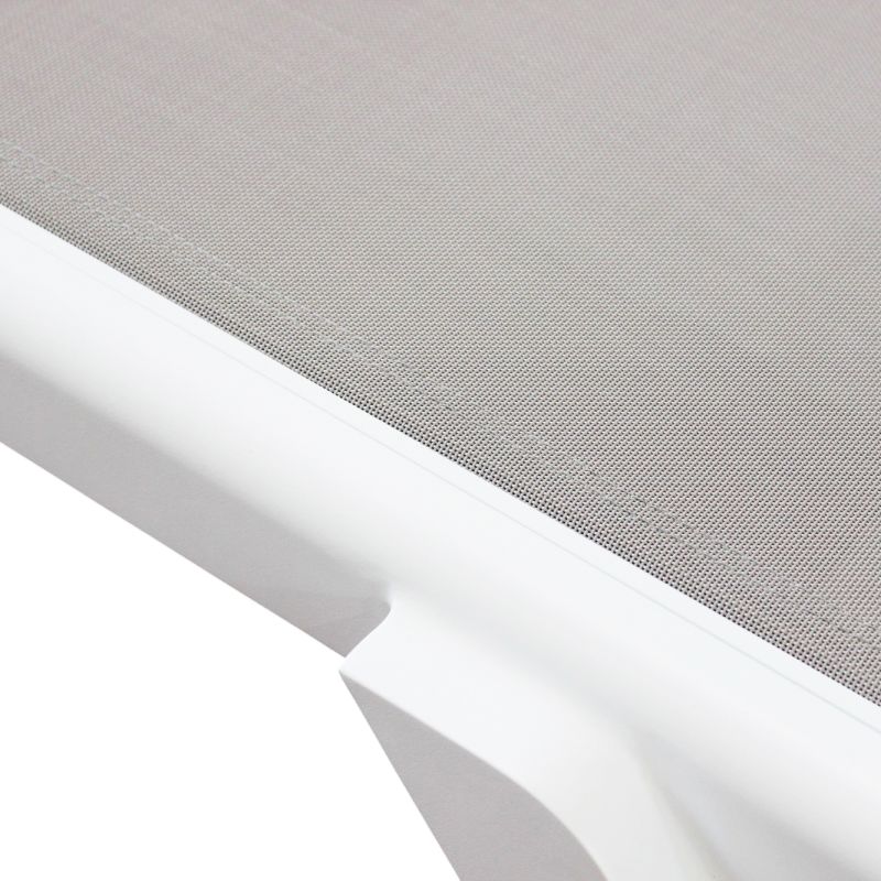 SIMIEN - lettino impilabile in alluminio e textilene