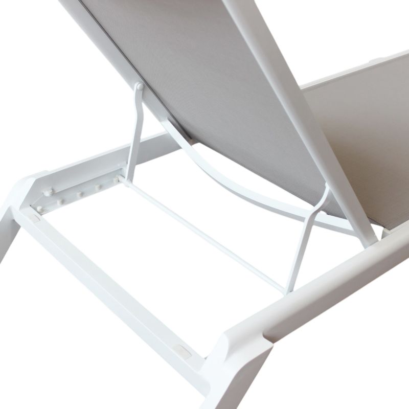 SIMIEN - lettino impilabile in alluminio e textilene