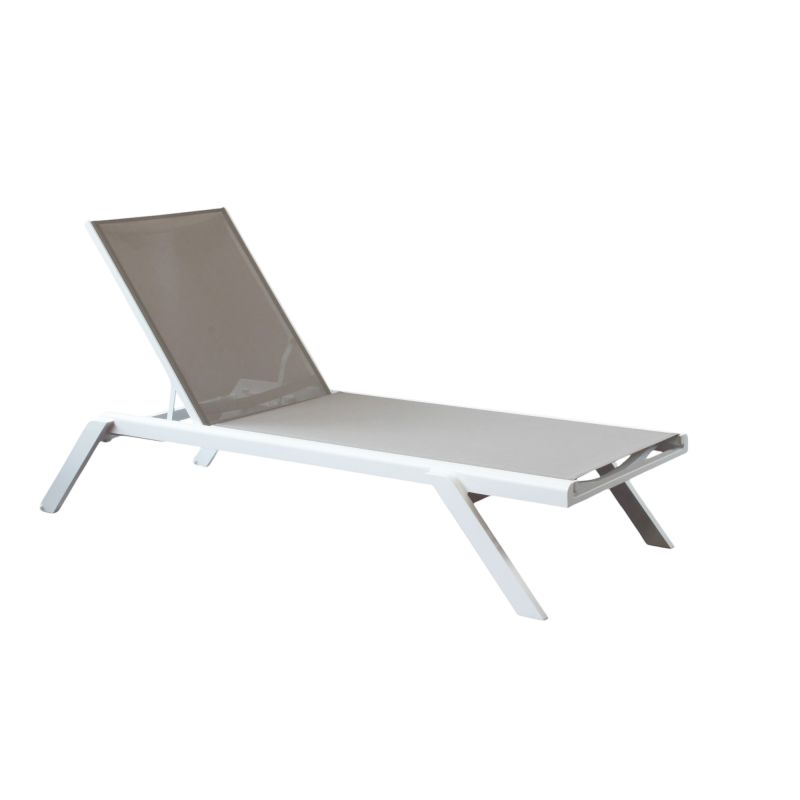 SIMIEN - lettino impilabile in alluminio e textilene