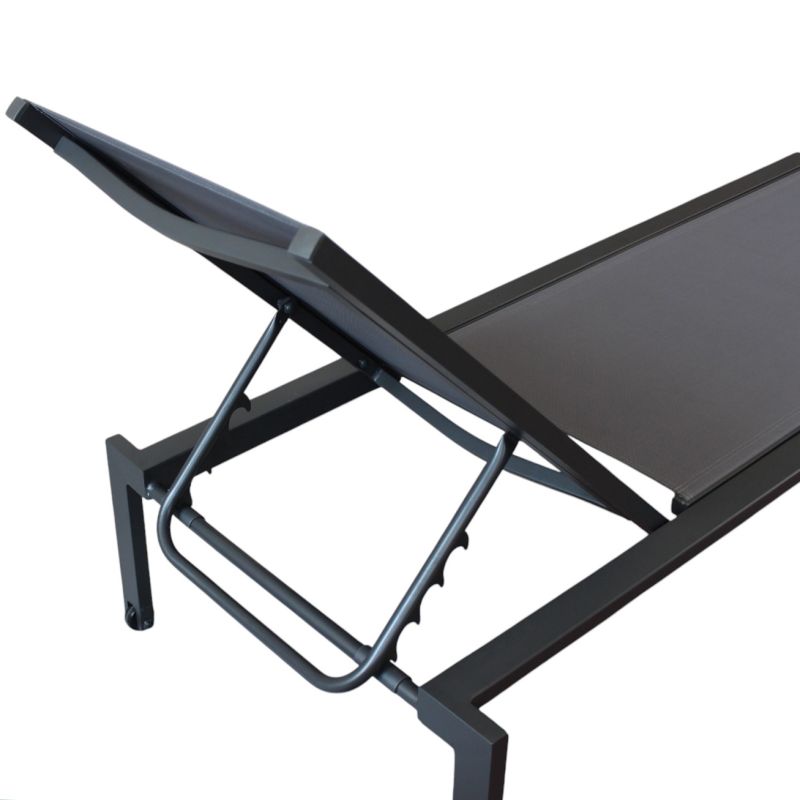 WADDY - lettino impilabile in alluminio e textilene