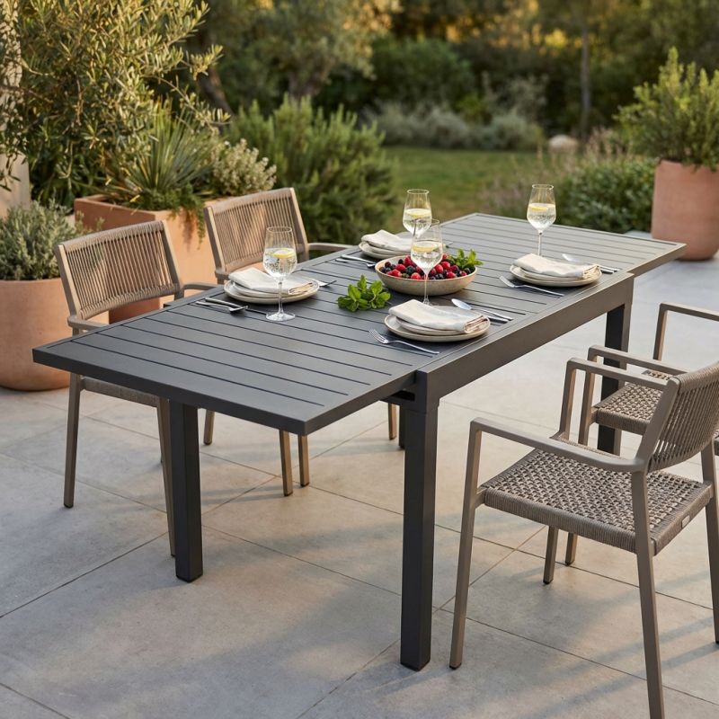 ETERIA - tavolo allungabile in allumino