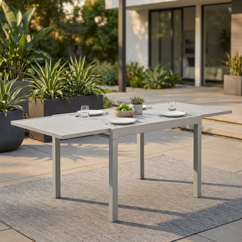 ETERIA - tavolo allungabile in allumino