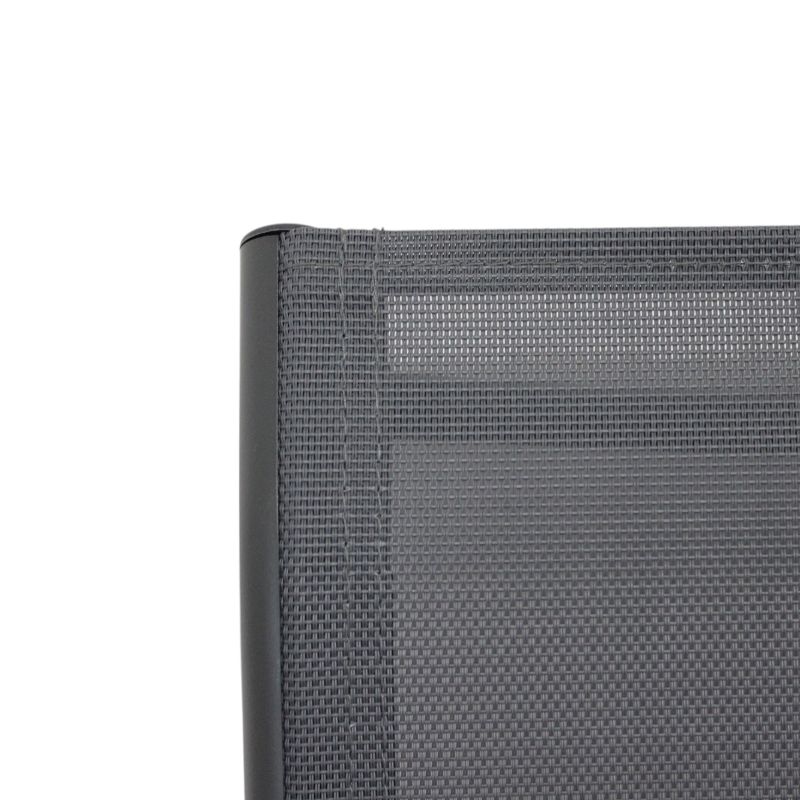 ZAMBLA - poltrona impilabile in alluminio con seduta e schienale in textilene