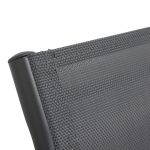 ZAMBLA - poltrona impilabile in alluminio con seduta e schienale in textilene