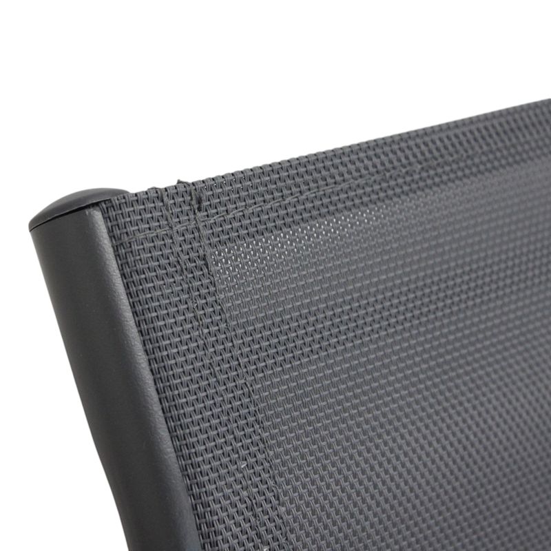 ZAMBLA - poltrona impilabile in alluminio con seduta e schienale in textilene