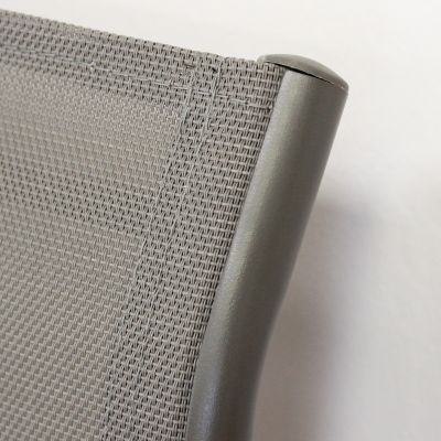 ZAMBLA - poltrona impilabile in alluminio con seduta e schienale in textilene