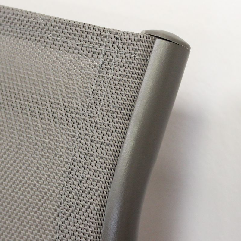 ZAMBLA - poltrona impilabile in alluminio con seduta e schienale in textilene