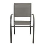 ZAMBLA - poltrona impilabile in alluminio con seduta e schienale in textilene