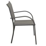 ZAMBLA - poltrona impilabile in alluminio con seduta e schienale in textilene