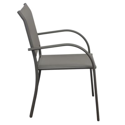 ZAMBLA - poltrona impilabile in alluminio con seduta e schienale in textilene