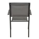 ZAMBLA - poltrona impilabile in alluminio con seduta e schienale in textilene