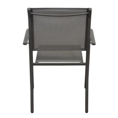 ZAMBLA - poltrona impilabile in alluminio con seduta e schienale in textilene