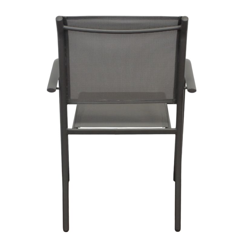 ZAMBLA - poltrona impilabile in alluminio con seduta e schienale in textilene