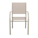 ZAMBLA - poltrona impilabile in alluminio con seduta e schienale in textilene