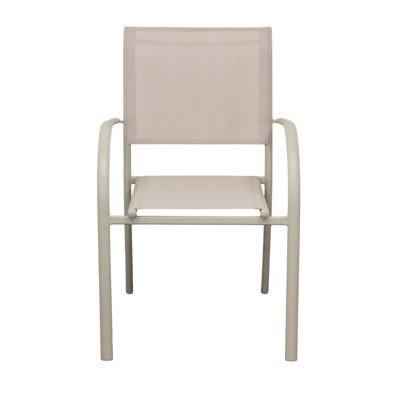 ZAMBLA - poltrona impilabile in alluminio con seduta e schienale in textilene