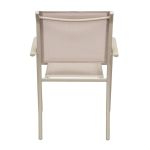 ZAMBLA - poltrona impilabile in alluminio con seduta e schienale in textilene