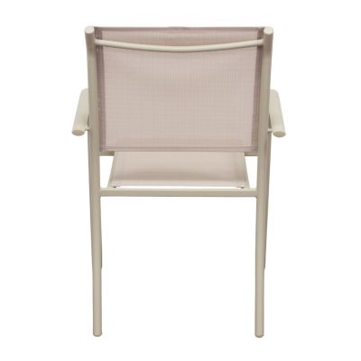 ZAMBLA - poltrona impilabile in alluminio con seduta e schienale in textilene