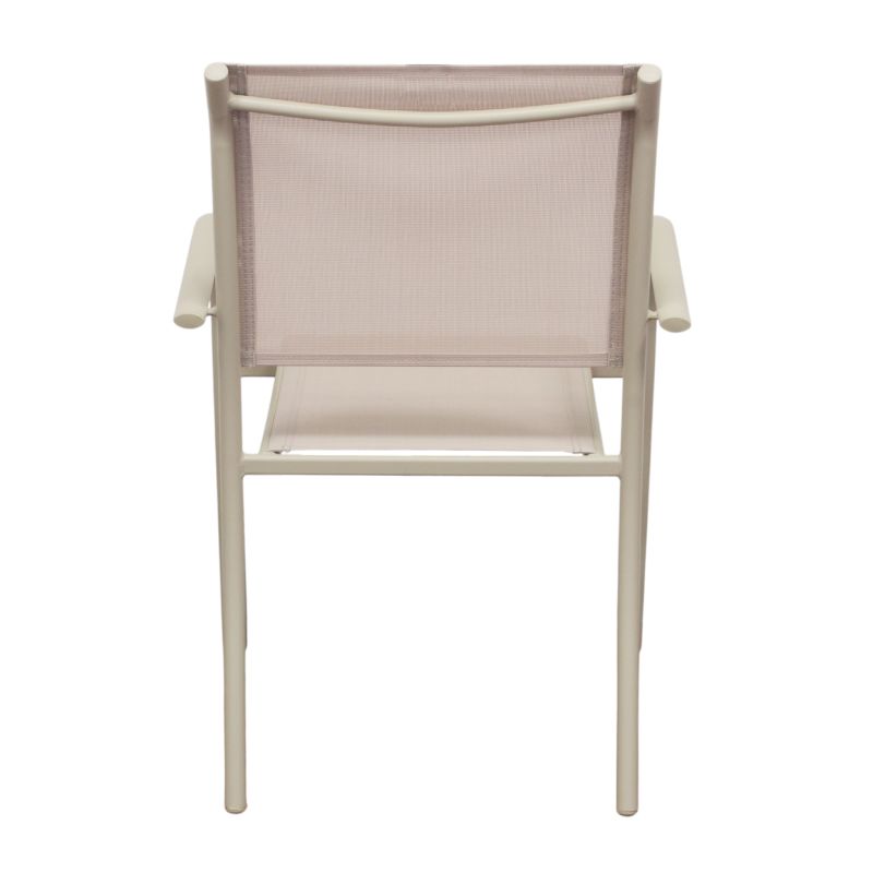 ZAMBLA - poltrona impilabile in alluminio con seduta e schienale in textilene