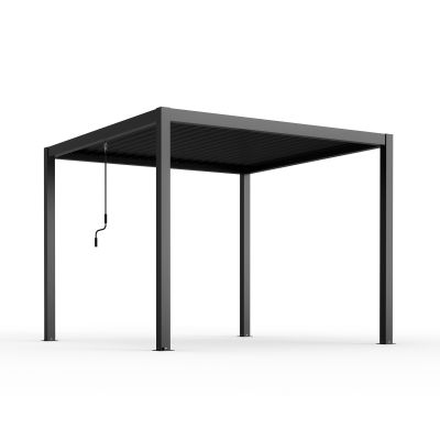 MAHONEY - pergola bioclimatica in alluminio 3x4 con doppia lamella a movimentazione manuale