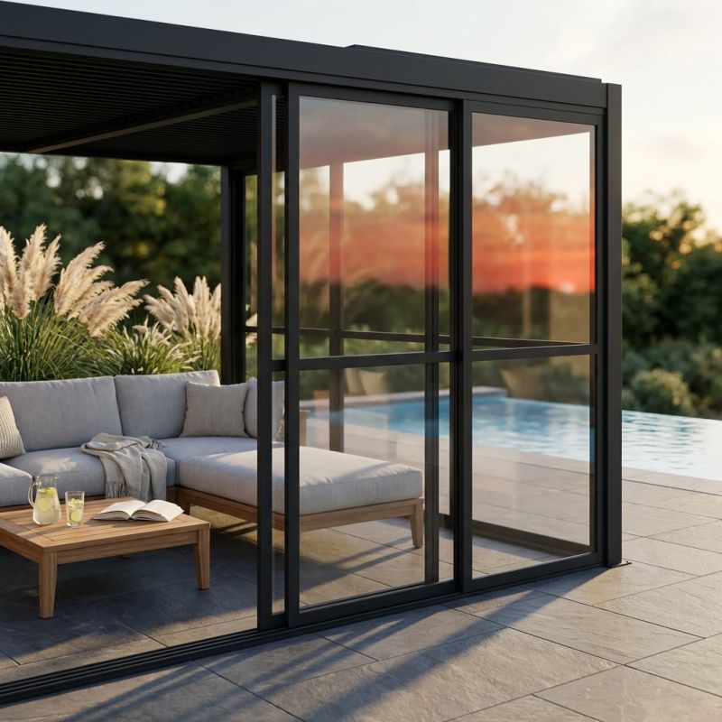 ANDROSS - laterale in policarbonato per pergola bioblimatica 3 m