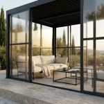 ALABASTER - laterale in policarbonato per pergola bioblimatica 4 m