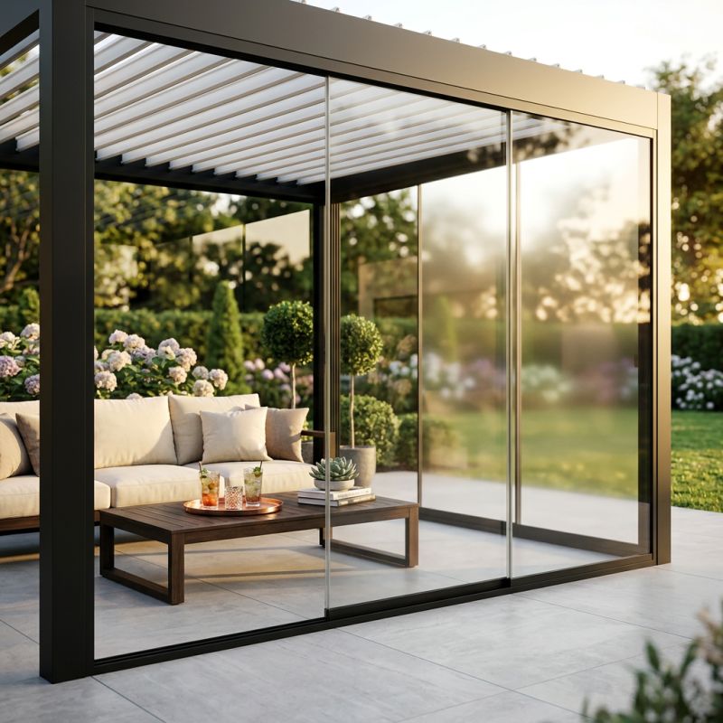 ESSENDON - laterale invetro per pergola bioblimatica 3 m