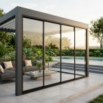 TISAMON - laterale invetro per pergola bioblimatica 4 m