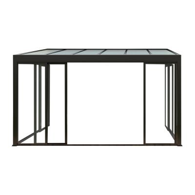 Veranda addossata copertura policarbonato