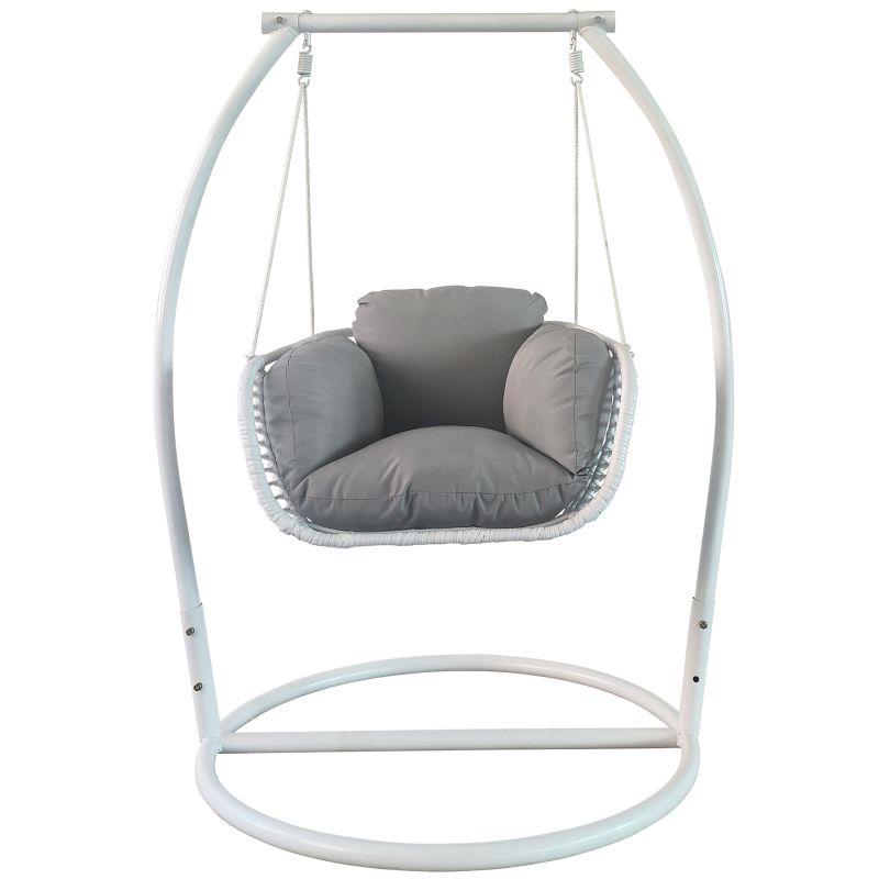 JURA - dondolo un posto con struttura in metallo bianca o antracite