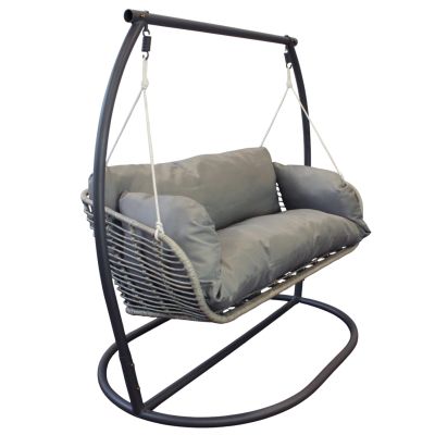 JURA - dondolo due posti con struttura in metallo bianca o antracite