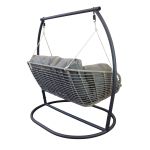 JURA - dondolo due posti con struttura in metallo bianca o antracite