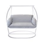 JURA - dondolo due posti con struttura in metallo bianca o antracite