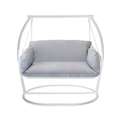 JURA - dondolo due posti con struttura in metallo bianca o antracite