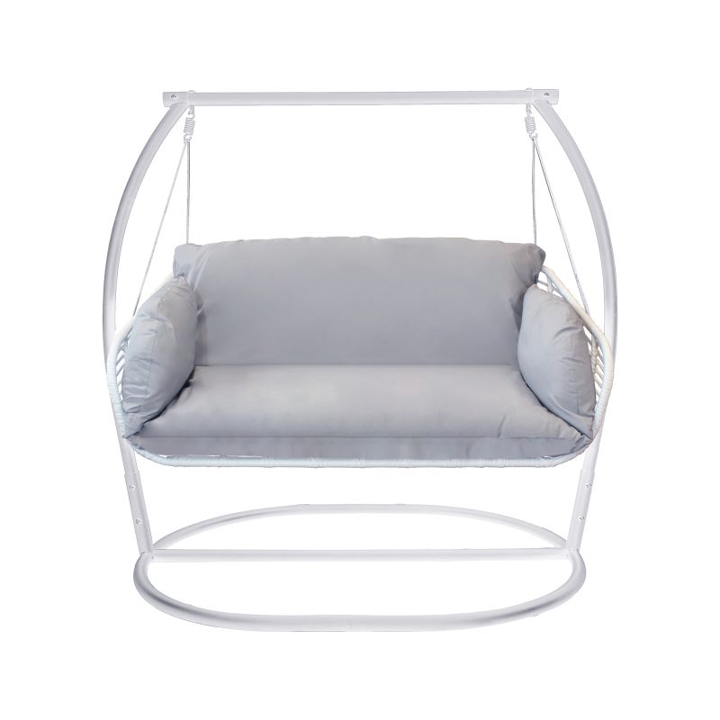 JURA - dondolo due posti con struttura in metallo bianca o antracite