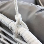 JURA - dondolo due posti con struttura in metallo bianca o antracite